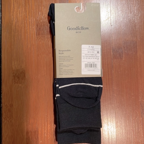 NWT Men's Seismic Novelty Socks 2pk - Goodfellow & Co - Blue - Picture 3 of 4